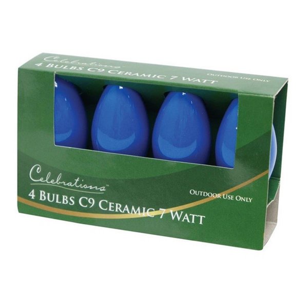 Celebrations Celebrations UTTY2411 Blue Ceramic C9 Replacement Bulbs- - pack of 10 9800210